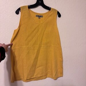 Flax Women's Mustard Yellow Tank Top